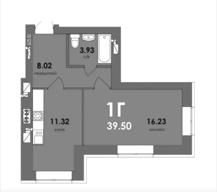 Однокімнатна квартира без ремонту Континент Рей без комісії - фото 1