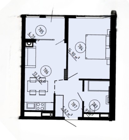 Велика 1-кімнатна квартира, 10 хв до Парку, Розтермінування - фото 1