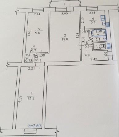 БЕЗ КОМІСІЇ .Центр міста,площа Перемоги..3-х кімнатна.кв .вул.Перемоги - фото 1