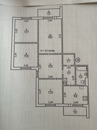 Продається 4-х кімнатна квартира в центрі м-н Інгулець від власника. - фото 1