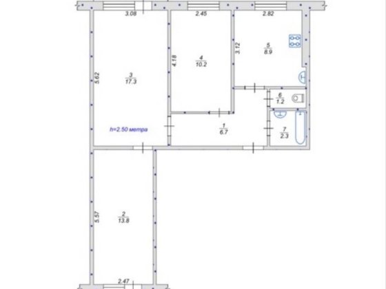 Продаж 3х кімнатної квартири Кривой Рог