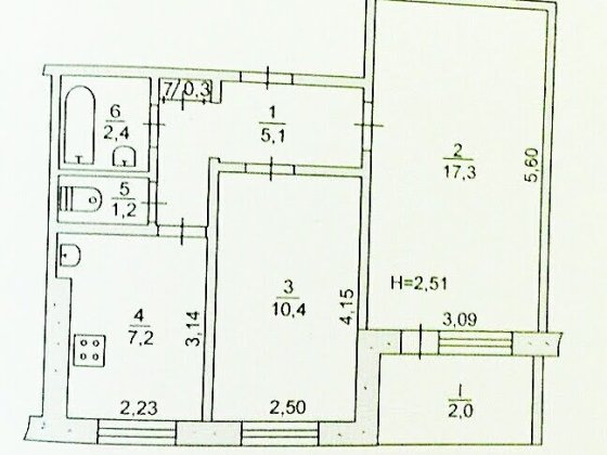 Продается двухкомнатная квартира на БМВ Кривой Рог