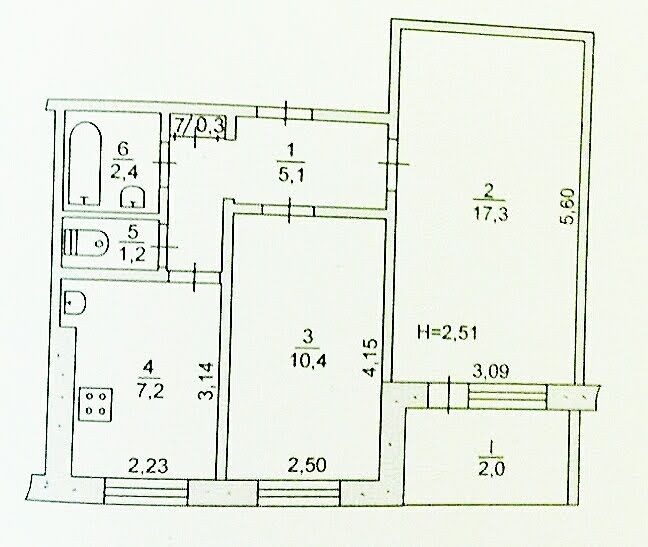 Продается двухкомнатная квартира на БМВ - фото 1