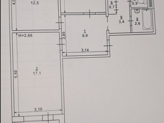 продаю 3-х комнатную квартиру м-н 5 зарченый Кривий Ріг