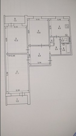 продаю 3-х комнатную квартиру м-н 5 зарченый - фото 1