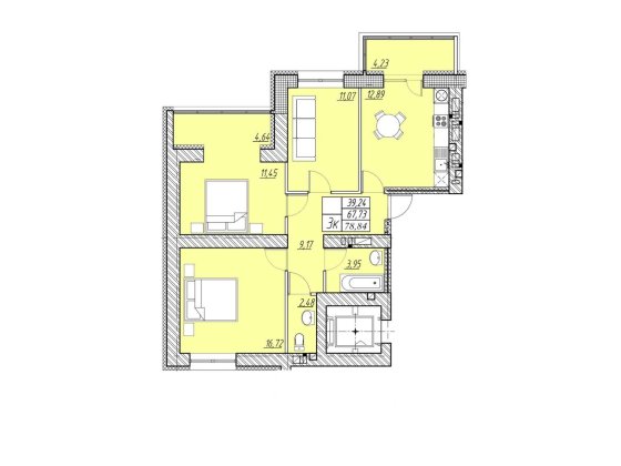 3 кім 900 м від центрального ринку 55 200$ без комісії Тернопіль