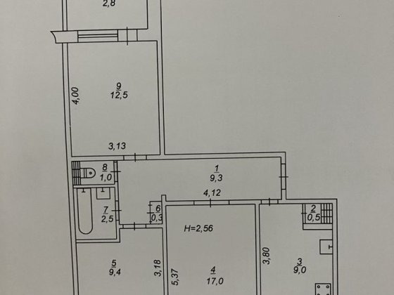 Квартира 3-х комнатная Восточный-1 без ремонта Кривой Рог