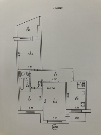 Квартира 3-х комнатная Восточный-1 без ремонта - фото 1