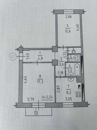 Сталінка 2-кімнатна - фото 1