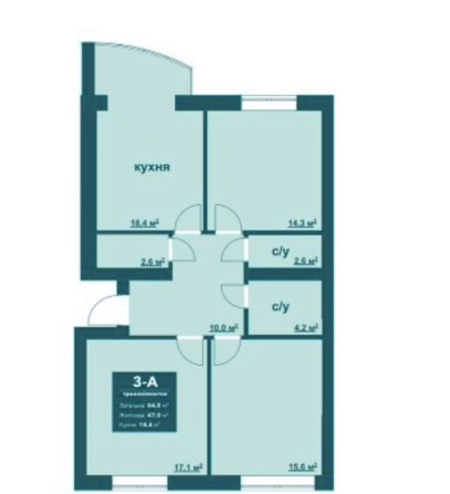 БЕЗ КОМІСІЇ!! Велика 3к квартира в зданому будинку! ГАЗ - фото 1