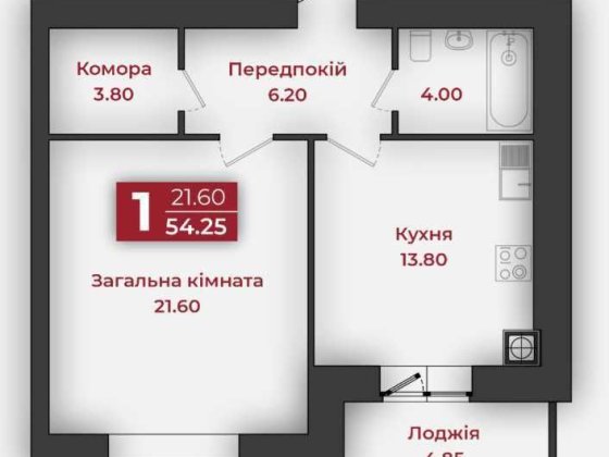 Продаж 1к квартири. 55 м2. 5/10 пов. Новобудова. №12682 Полтава