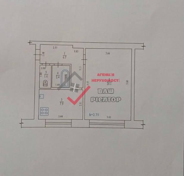 ЦЕНТР МІСТА | Березовий сквер | 1-к квартира з ВЕЛИКИМ ПОТЕНЦІАЛОМ! - фото 1