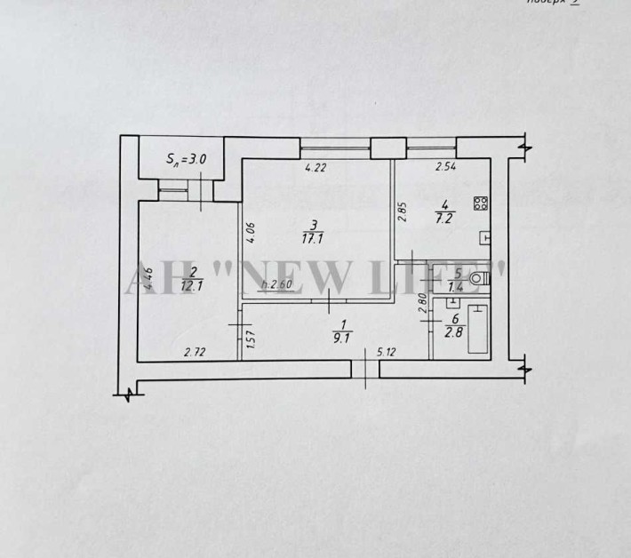Двокімнатна вул. Новоміської Сотні (пр-т Шевченко) «Є Відновлення» - фото 1