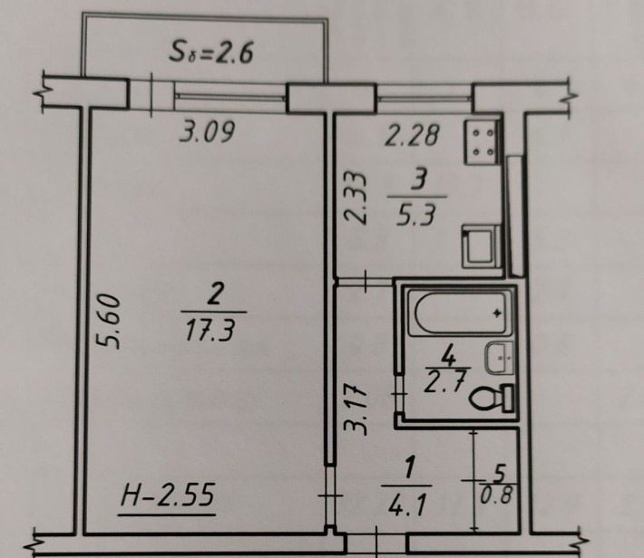 Продаж 1-кімн 2/5 поверх, некутова! Можна єВідновлення - фото 1