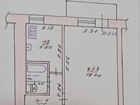 Однокімнатна квартира район бульвару Черновцы
