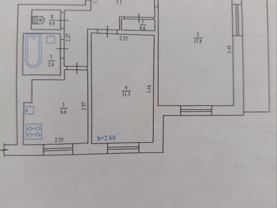 Квартира 52м, дві кімнати Полтава