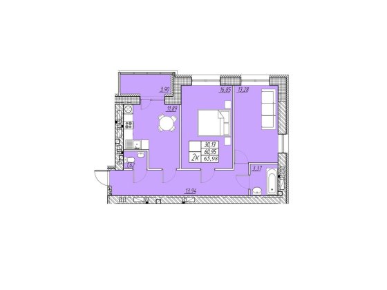 2кім в нобудові,900м до центрального ринку,700$/м² Тернопіль