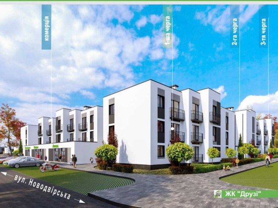 1-кімнатна інвестиційна квартира в Рівному, здача 2026, власний дворик Ровно