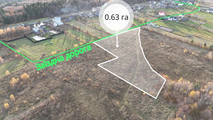 Земельна ділянка у Делятині площею 0.63 га. - фото 1