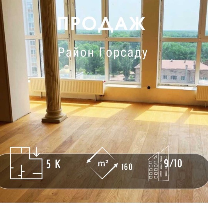 5ти кімнатна квартира по вул. Милорадовича 55власна тераса YV - фото 1