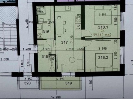 Двокімнатна квартира в зданому будинку Ужгород