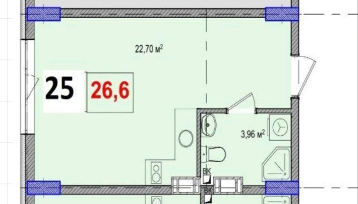 Мега- скидка!!!Квартира від забудовника,з розтермінуванням. - фото 1