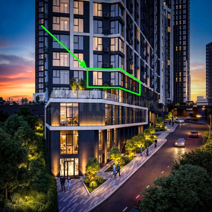 НИЗ РИНКУ! 1550$/м2 90м2 Розтермінування Nordica, Новопечерські Липки - фото 1