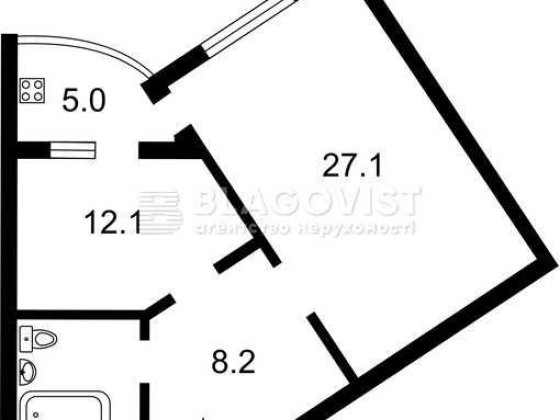 Продаж квартири 2-к 59м2 пр.Володимира Івасюка,6  Оболонська набережна Київ