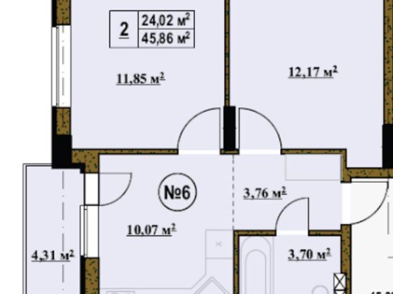 2-кімнатна квартира з балконом у Биківні, Деснянський район Киев