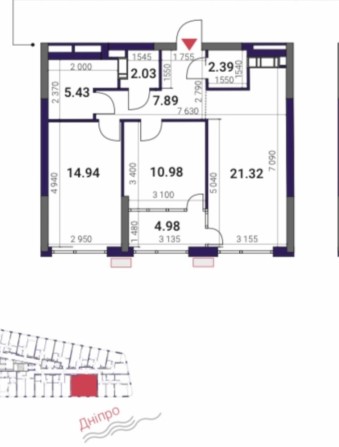 Great Грейт продаж 2х кім. З видом на Дніпро. Квартири 70м2 осокорки - фото 1