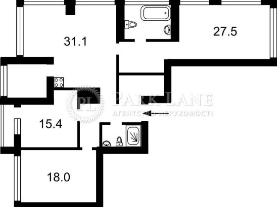 ЖК UNIT.Home, 3-кімнатна квартира 126м², вул. Ґарета Джонса, 12-А Киев
