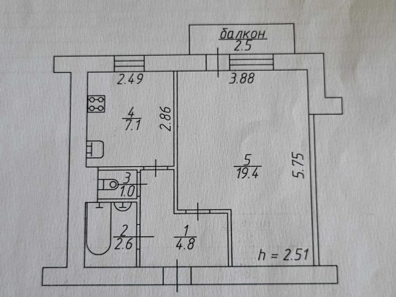 1 комнатная квартира по ул Д Самоквасова Чернигов