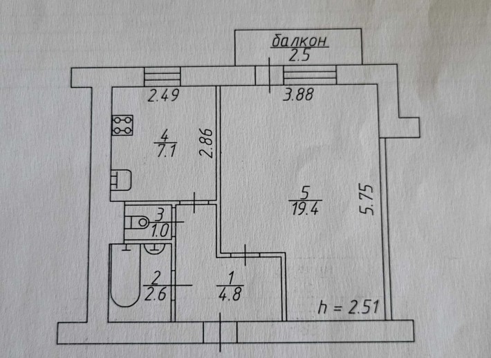 1 комнатная квартира по ул Д Самоквасова - фото 1