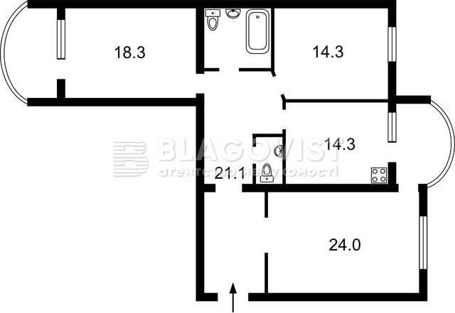 Продаж 3 кімн квартири Оболонь, стМ Мінська Лук’яненка Левка 21 корп.8 - фото 1
