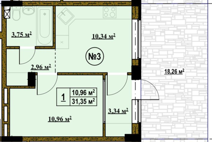 Квартира з зоною барбекю, Биківня, Деснянський район - фото 1