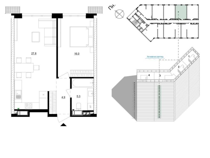 ЖК "РУСАНІВСЬКА ГАВАНЬ"‼️1 кімнатна квартира. Без комісіі. - фото 1