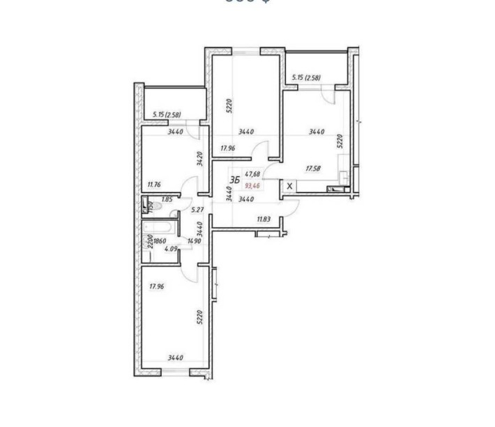 3-кімнатна квартира ЖК 2 Деснянський " , Троєщина. - фото 1