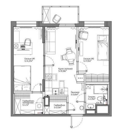 Євротрьошка в 10хв від м. Чернігівська, розстрочка. Акція до 20.04 - фото 1