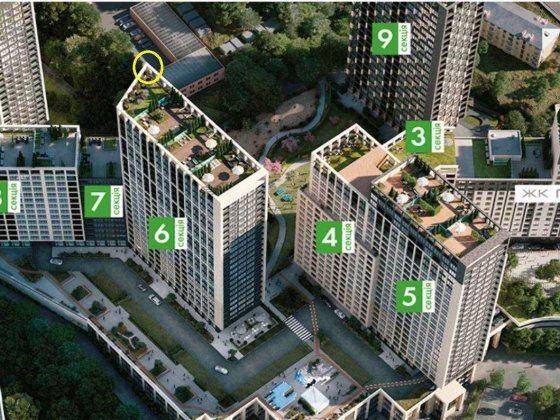 ЖК Greenville на Печерську 1к 53,6 кв м в 6 секції Киев