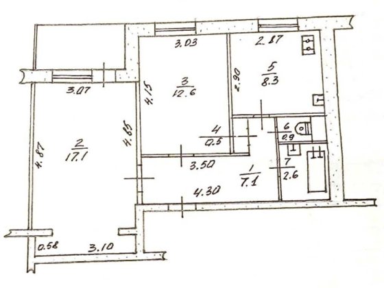 Продам 2-комн.квартиру на Космосе, ул. Олимпийская Запоріжжя