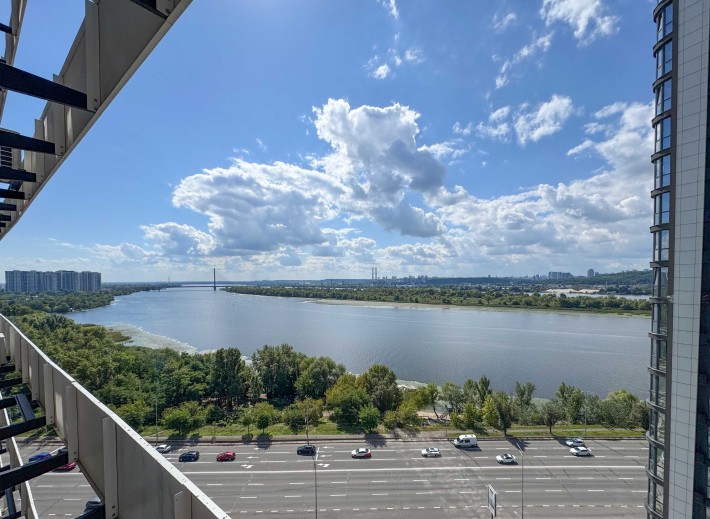 Видова на Дніпро 2К S-75m. Дніпровська набережна 15К (3буд). Осокорки - фото 1