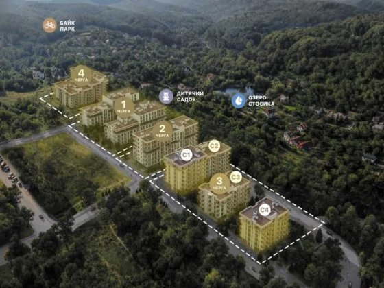 Однокімнатна квартира в ЖК AUROOM LOUNGE, вул. Під Голоском /Заозерний Львів