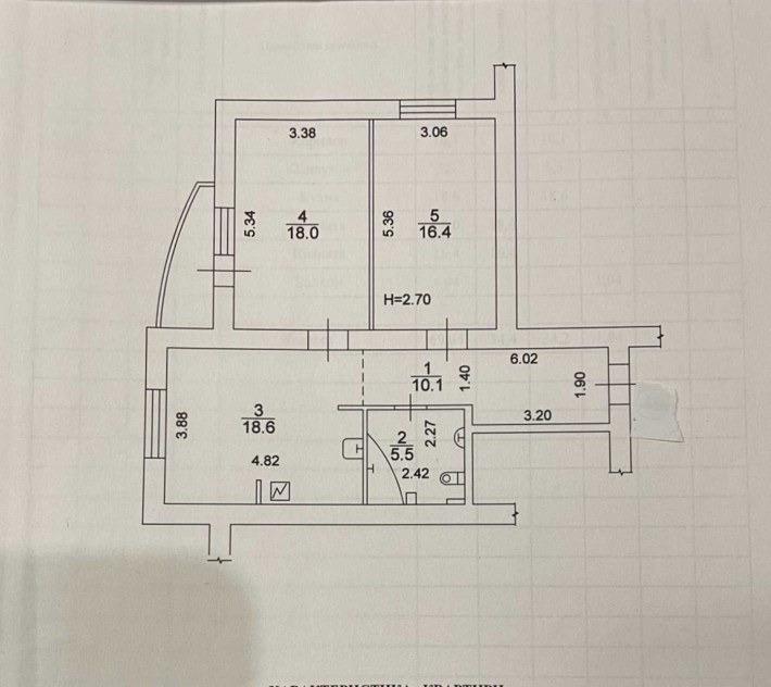 ПРОДАМ 2-х кімнатну квартиру по вул.Автозаводській 69,64 кв.м. - фото 1