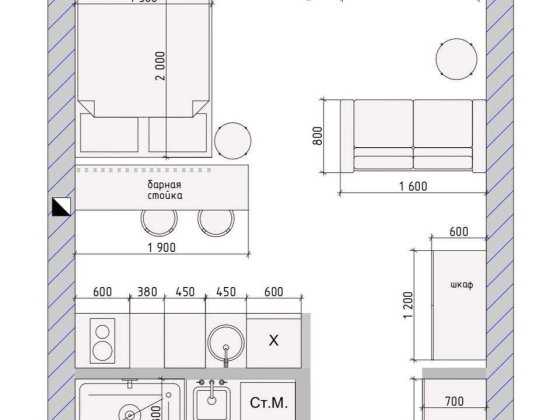 Студія в 10хв від м. Чернігівська, розстрочка. Акція до 20.04