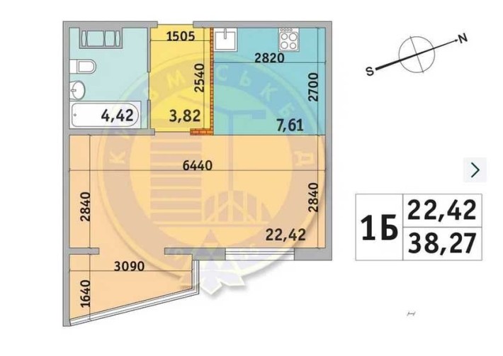 Продам 1К квартиру на ЖК МІЛОС (Троєщіна). ВІД ВЛАСНИКА. - фото 1