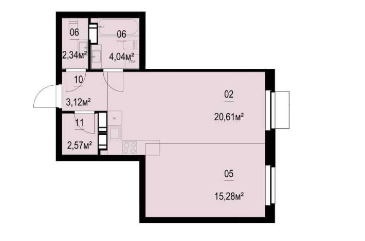 1 кімнатна квартира в ЖК Boston Creative House, метро Почайна - фото 1