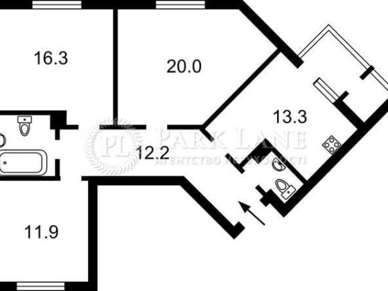 3-кімнатна квартира 82 м² з ремонтом ЖК «Сирецькі Сади» Виговського Київ