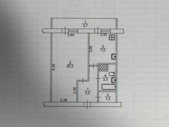 Продается 1  к.квартира на пр. А. Поля Дніпро