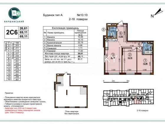 Продаж двокімнатної квартири у ЖК Варшавський 3 Зручне планування!