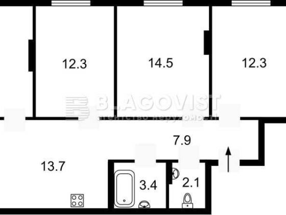 3-к квартира в ЖК Forfard! Ростиславська, 5а Київ